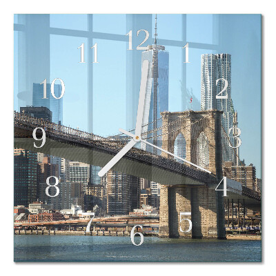 Glass clock square Horizon