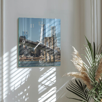 Glass clock square Horizon