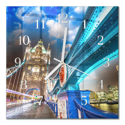 Square wall clock Bridge