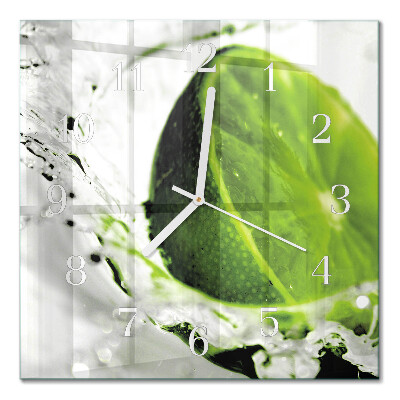 Square wall clock Calcium carbonate