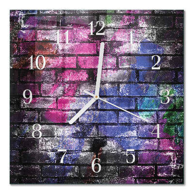 Square kitchen clock Brick