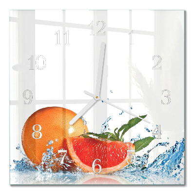 Square wall clock Grapefruit