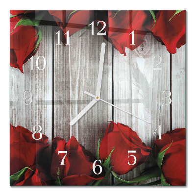 Square kitchen clock Rose tablets