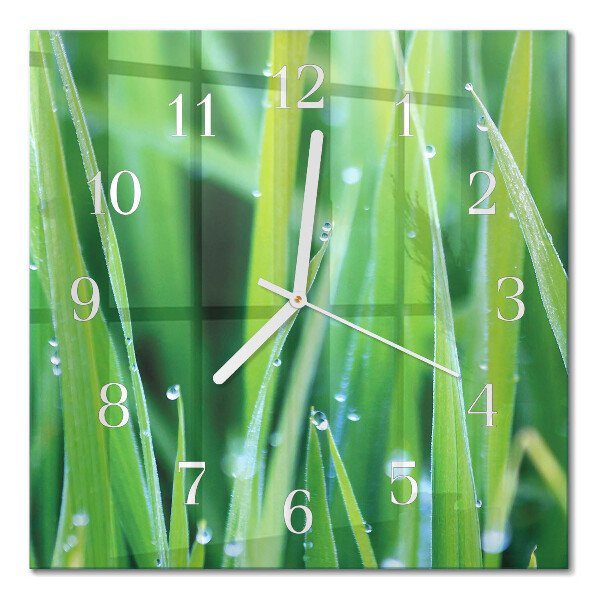 Square wall clock Grass