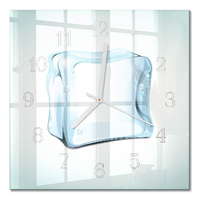 Square kitchen clock Ice