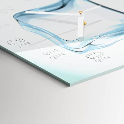 Square kitchen clock Ice