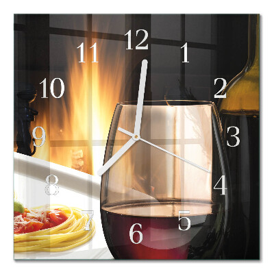 Square wall clock Spaghetti