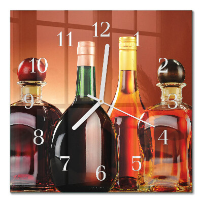 Glass wall clock square Ghosts