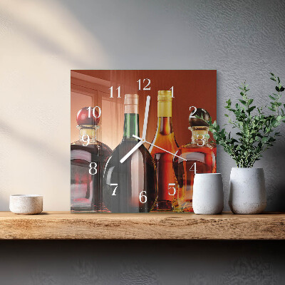 Glass wall clock square Ghosts