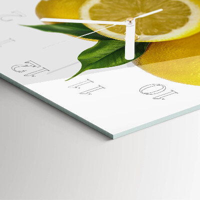 Square kitchen clock Lemons