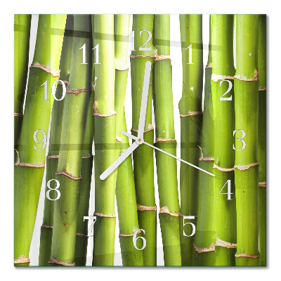 Square wall clock Bamboos