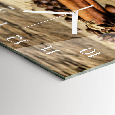 Glass clock square Anise cinnamon