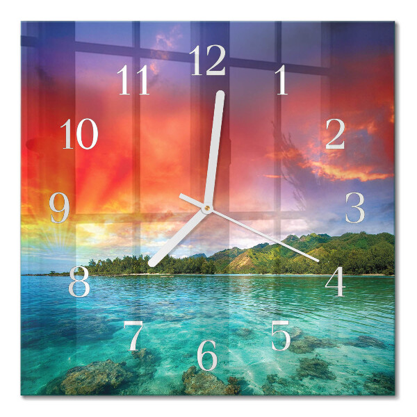 Square wall clock Landscape