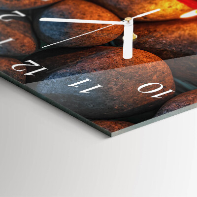 Square kitchen clock Stones