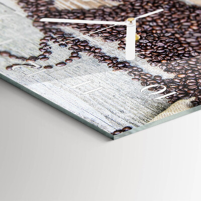 Square kitchen clock Coffee beans