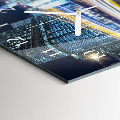 Glass clock square Horizon