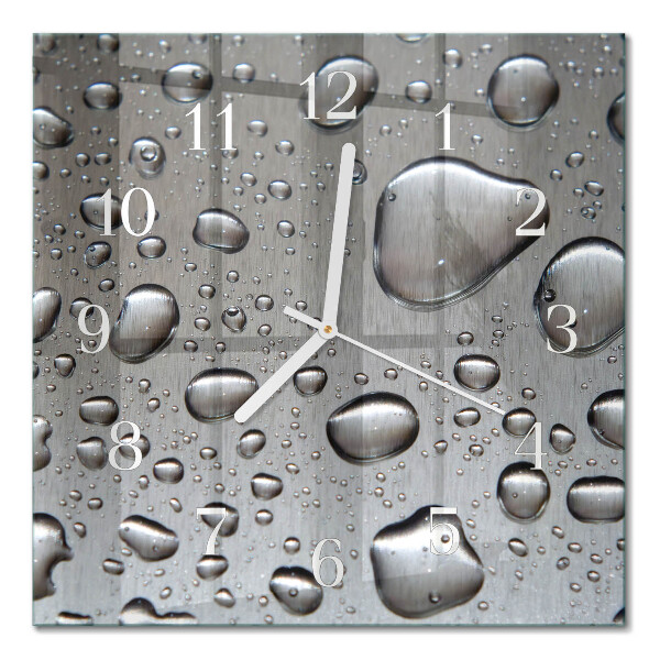 Square wall clock Drops