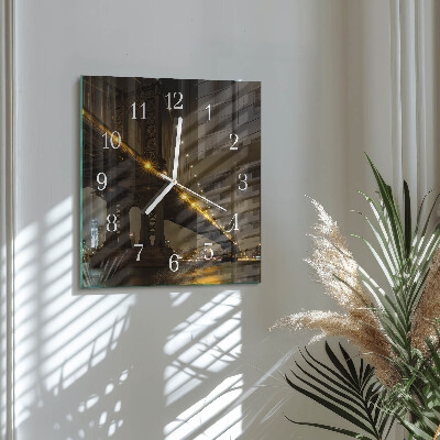 Square kitchen clock Night bridge