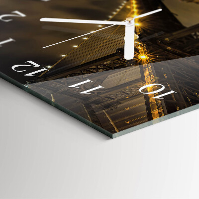 Square kitchen clock Night bridge