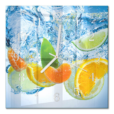Square wall clock Citrus plant