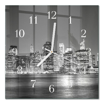 Glass clock square Horizon