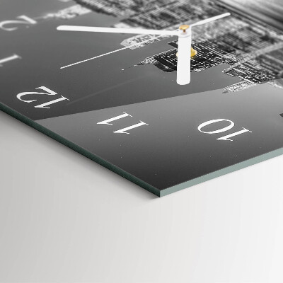 Glass clock square Horizon