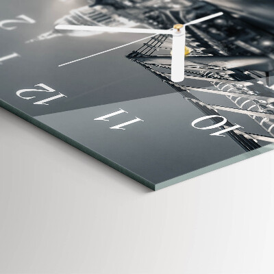 Glass clock square Horizon