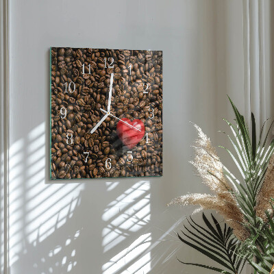 Square kitchen clock Coffee beans