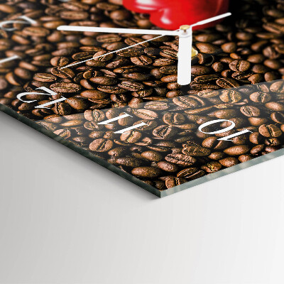 Square kitchen clock Coffee beans