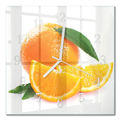 Square kitchen clock Oranges