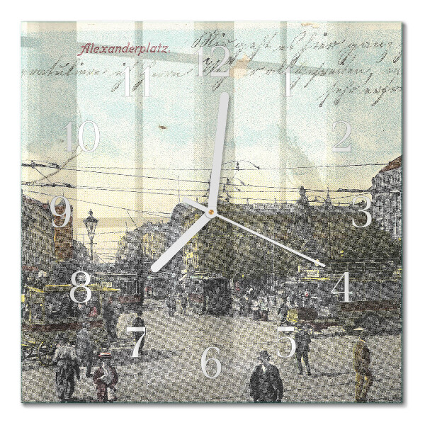 Glass wall clock square Postcard