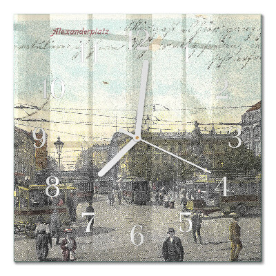 Glass wall clock square Postcard