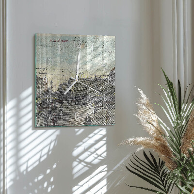 Glass wall clock square Postcard