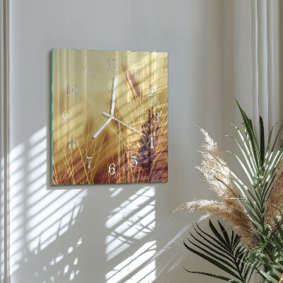 Glass wall clock square Cereal