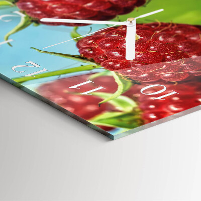 Square kitchen clock Raspberries