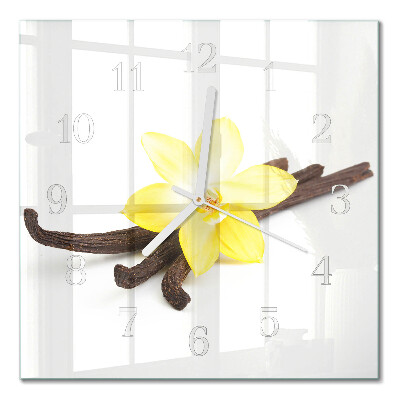 Square kitchen clock Vanilla orchid