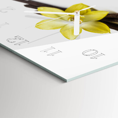 Square kitchen clock Vanilla orchid