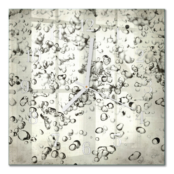 Square kitchen clock Drops