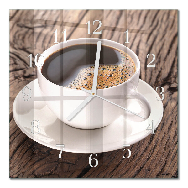 Square kitchen clock Coffee