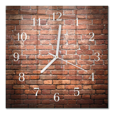 Square wall clock Brick