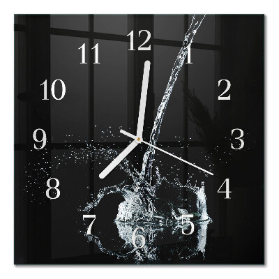 Square wall clock Water