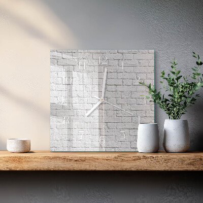 Glass clock square Brick
