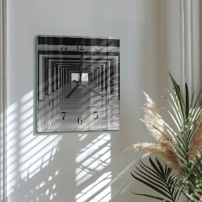 Square kitchen clock 3D tunnel