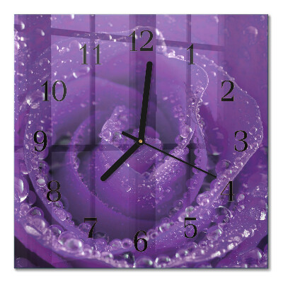 Square kitchen clock Rose