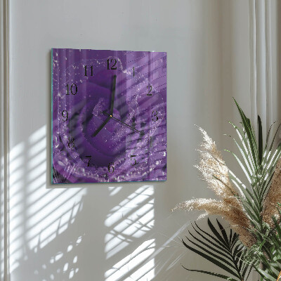Square kitchen clock Rose