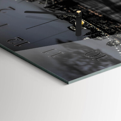 Square wall clock Horizontal bridge