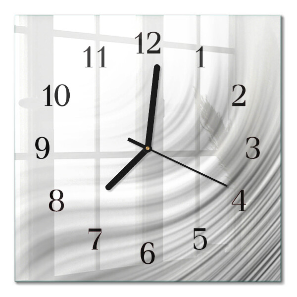 Glass wall clock square Abstraction