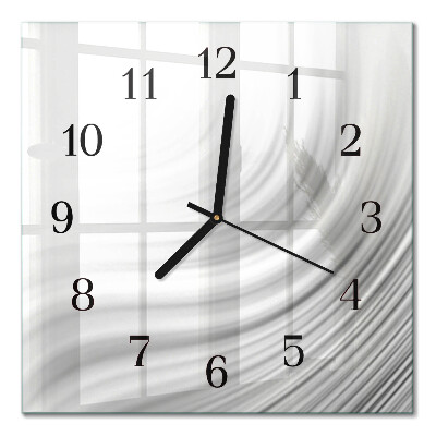 Glass wall clock square Abstraction