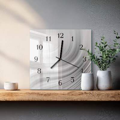 Glass wall clock square Abstraction