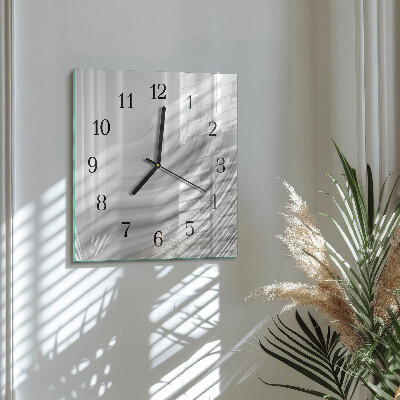 Glass wall clock square Abstraction